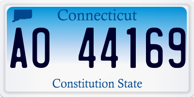 CT license plate AO44169