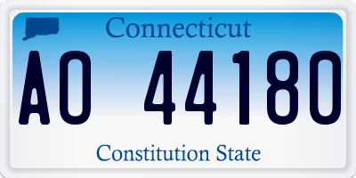 CT license plate AO44180
