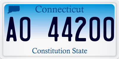 CT license plate AO44200
