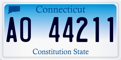 CT license plate AO44211