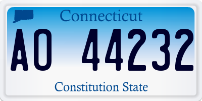 CT license plate AO44232