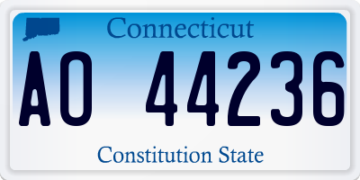 CT license plate AO44236