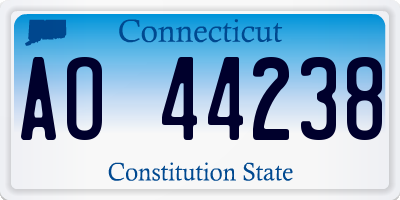 CT license plate AO44238