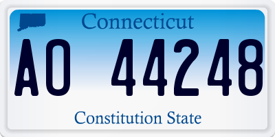 CT license plate AO44248
