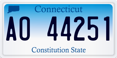CT license plate AO44251