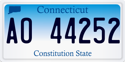 CT license plate AO44252