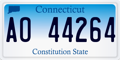 CT license plate AO44264