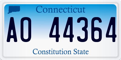 CT license plate AO44364