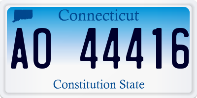 CT license plate AO44416