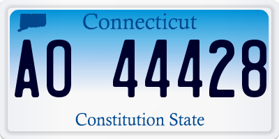 CT license plate AO44428