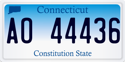 CT license plate AO44436