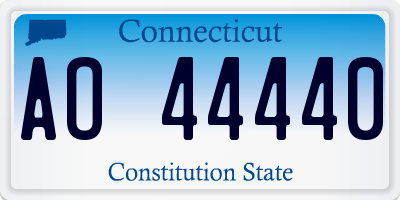 CT license plate AO44440