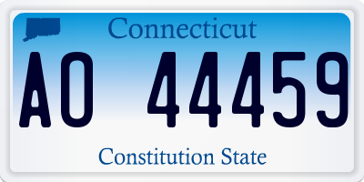 CT license plate AO44459