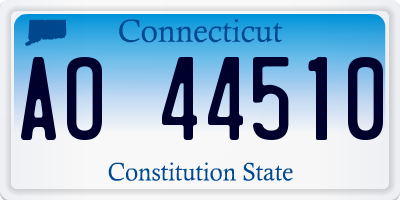 CT license plate AO44510