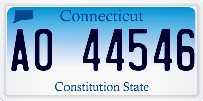 CT license plate AO44546