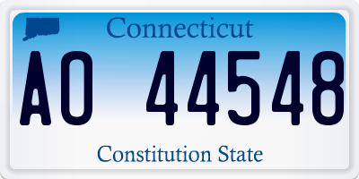 CT license plate AO44548