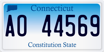 CT license plate AO44569