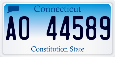 CT license plate AO44589