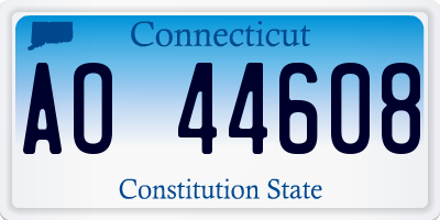 CT license plate AO44608