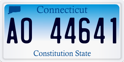 CT license plate AO44641