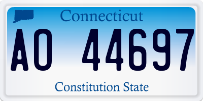 CT license plate AO44697