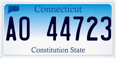CT license plate AO44723