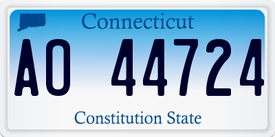 CT license plate AO44724