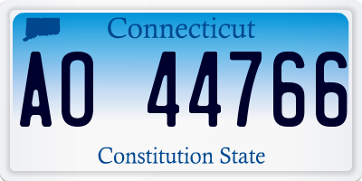 CT license plate AO44766