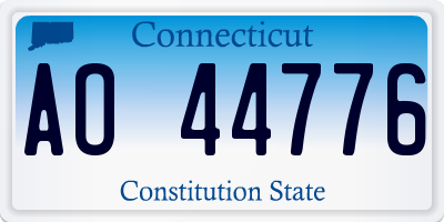 CT license plate AO44776