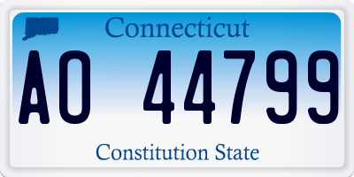 CT license plate AO44799