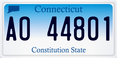 CT license plate AO44801