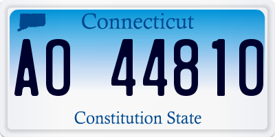CT license plate AO44810