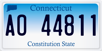 CT license plate AO44811