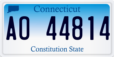 CT license plate AO44814