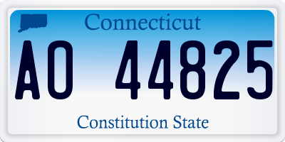 CT license plate AO44825