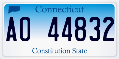 CT license plate AO44832