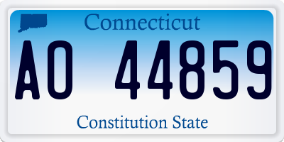 CT license plate AO44859