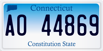 CT license plate AO44869