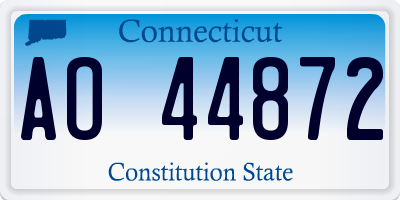 CT license plate AO44872