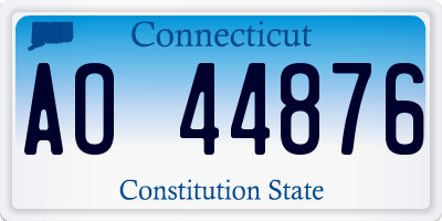 CT license plate AO44876