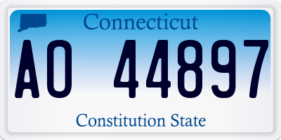CT license plate AO44897