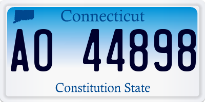 CT license plate AO44898