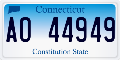CT license plate AO44949
