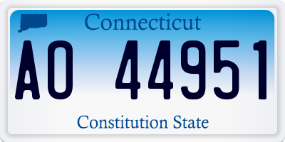 CT license plate AO44951