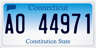 CT license plate AO44971