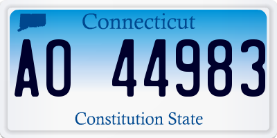 CT license plate AO44983