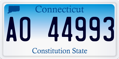 CT license plate AO44993