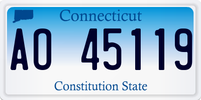 CT license plate AO45119