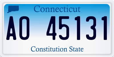 CT license plate AO45131