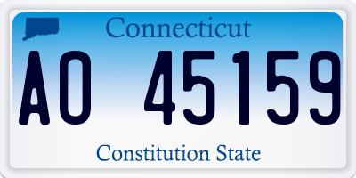 CT license plate AO45159